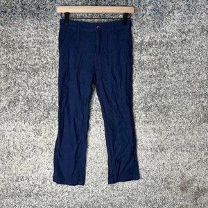 Appaman Linen Cotton Pants Boys‎ 8 Blue Dress Chino Slacks Zip Fly Flat Front